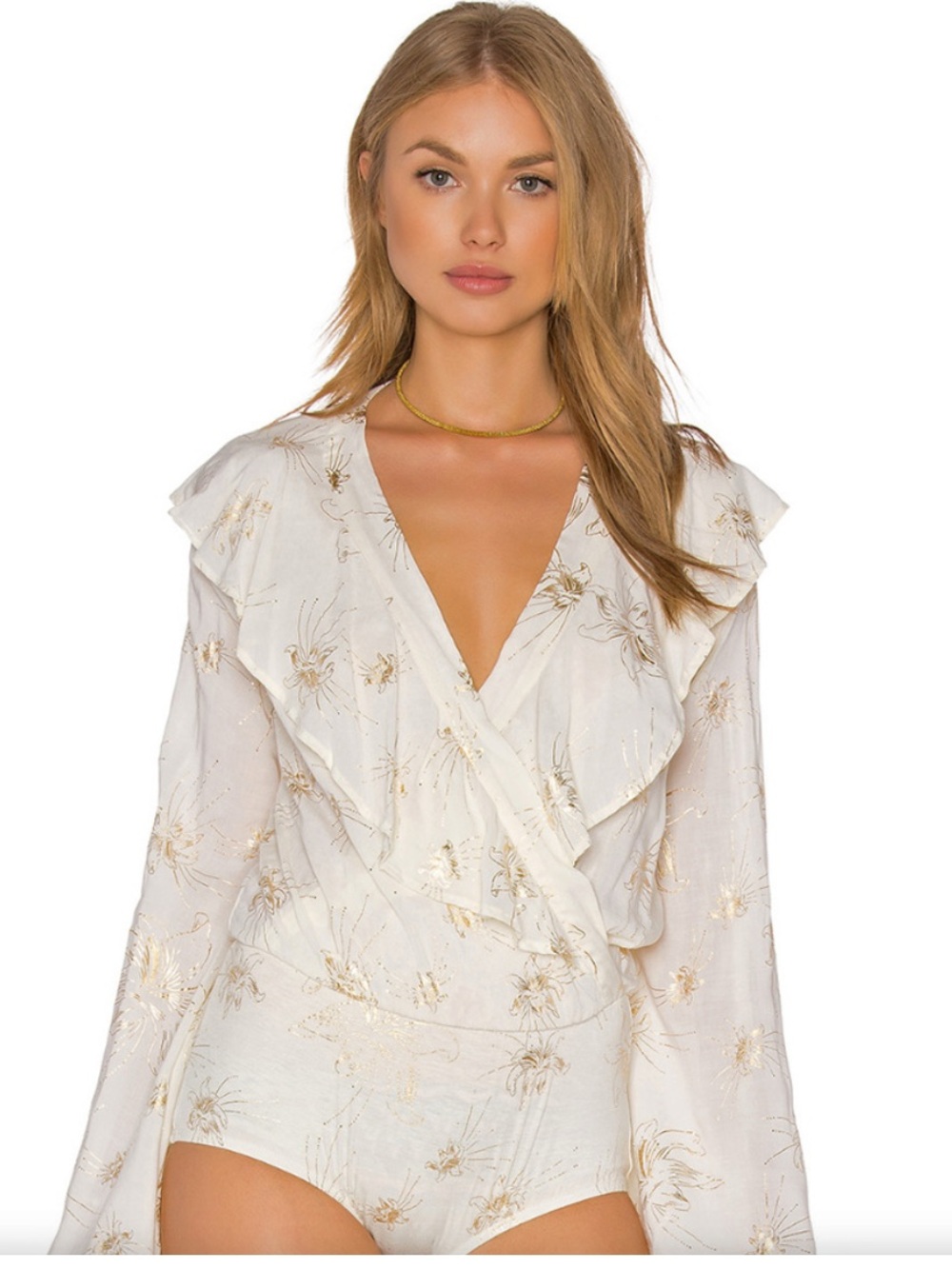 Novella Royale Jones Bodysuit in Gold Lily Size S - Picture 3 of 11